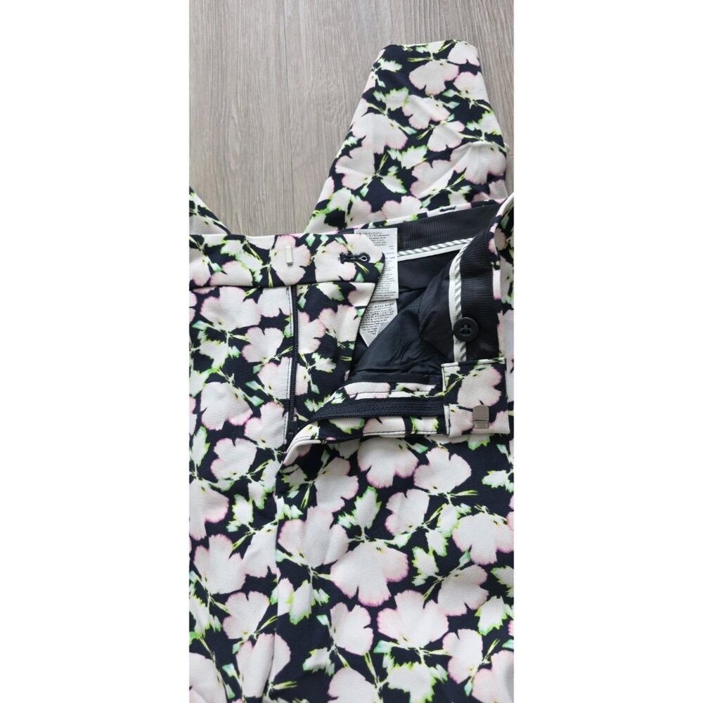 Banana Republic Avery Floral Ankle Pants Women Size 14 Mid Rise Stretch - Picture 7 of 16